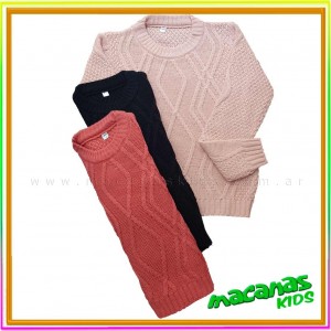 Curva x 6 pulovers nena talles y colores surtidos